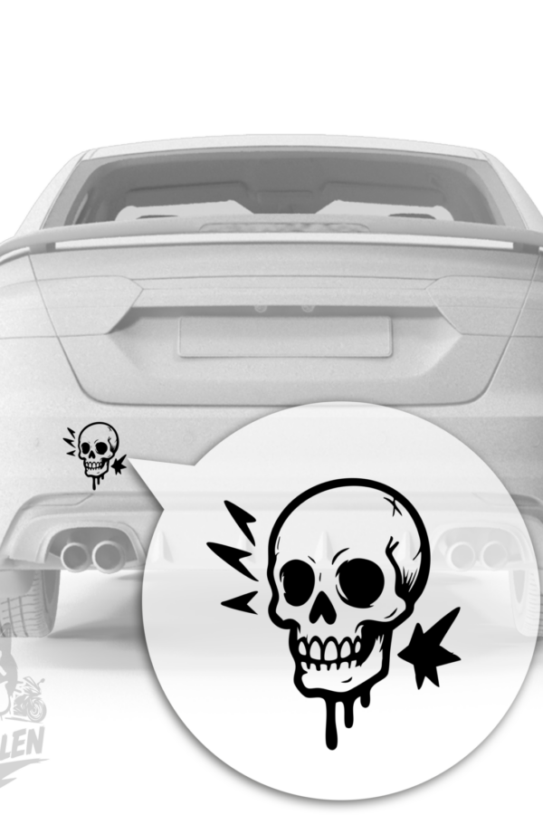 Skull Shock Sticker – Dripping Style | Frecher Totenkopf Vinyl Aufkleber