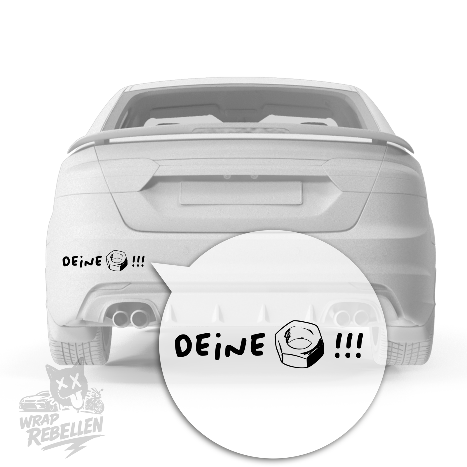 „Deine Mutter!!!“ – Schraubenmutter Fun Vinyl Sticker