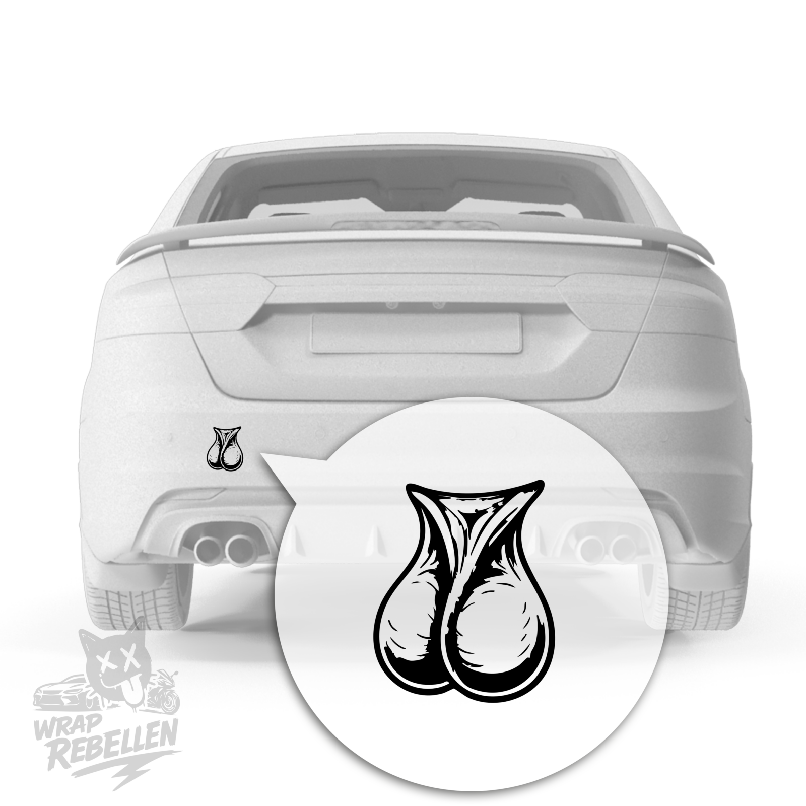 Falten am Sack – Frecher Fun Vinyl Sticker