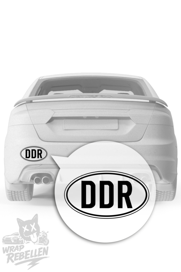 DDR Oval Sticker – Klassischer Ostalgie Aufkleber im Retro Look