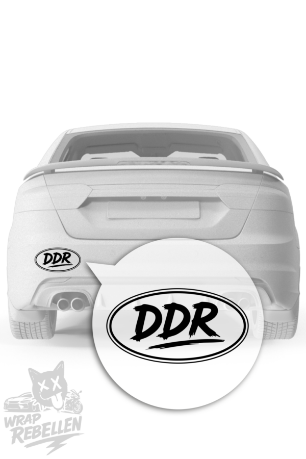 DDR Urban Oval Sticker – Moderner Streetstyle Oval Aufkleber