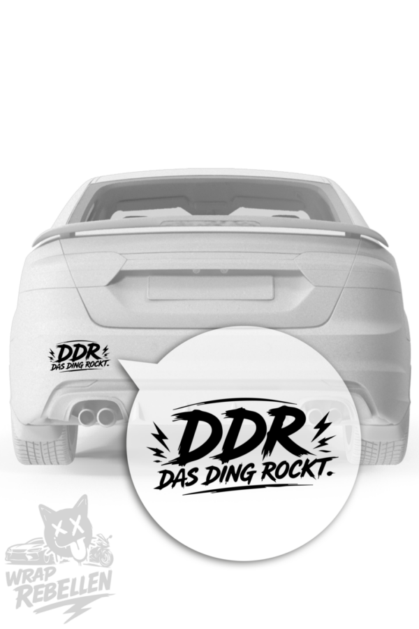 DDR – Das Ding rockt Brush Sticker – Moderner Ostalgie Aufkleber