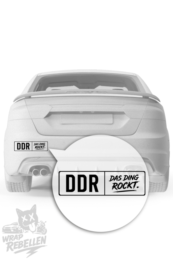 DDR Das Ding rockt Sticker – Kennzeichen Style Ostalgie Aufkleber