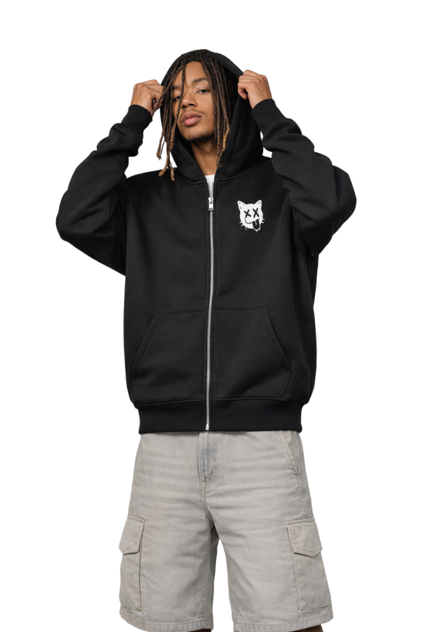 Wrapcat Premium Zipper Hoodie – frech, laut, kompromisslos Streetwear