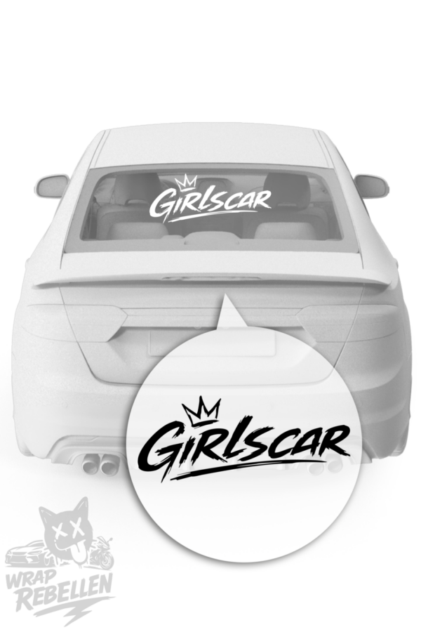 GIRLSCAR Heckscheibenaufkleber – Stylischer Scene Sticker für Girls & Car Culture